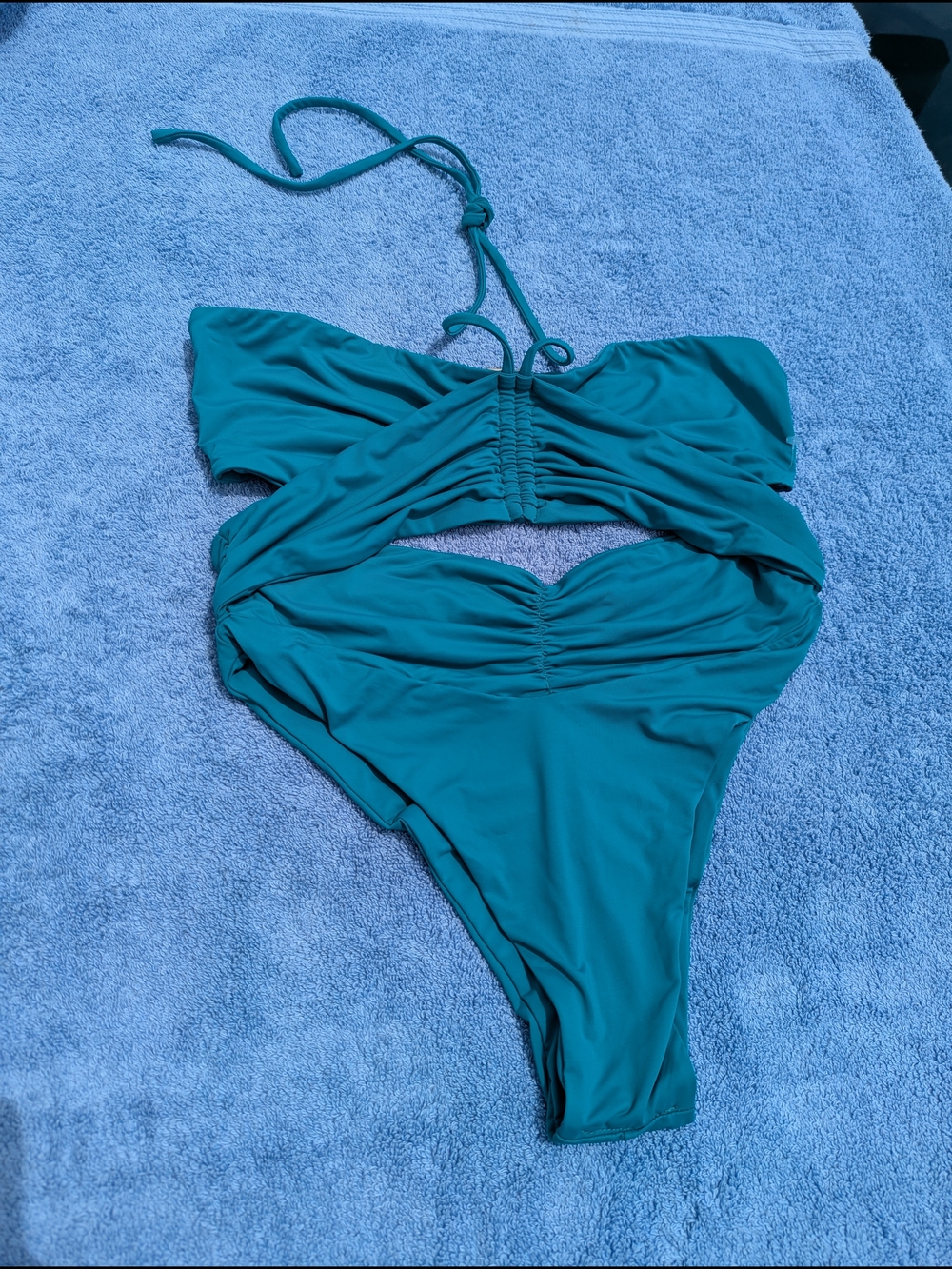 Riot Swim Phoenix One-Piece Swimsuit in Teal - Size M